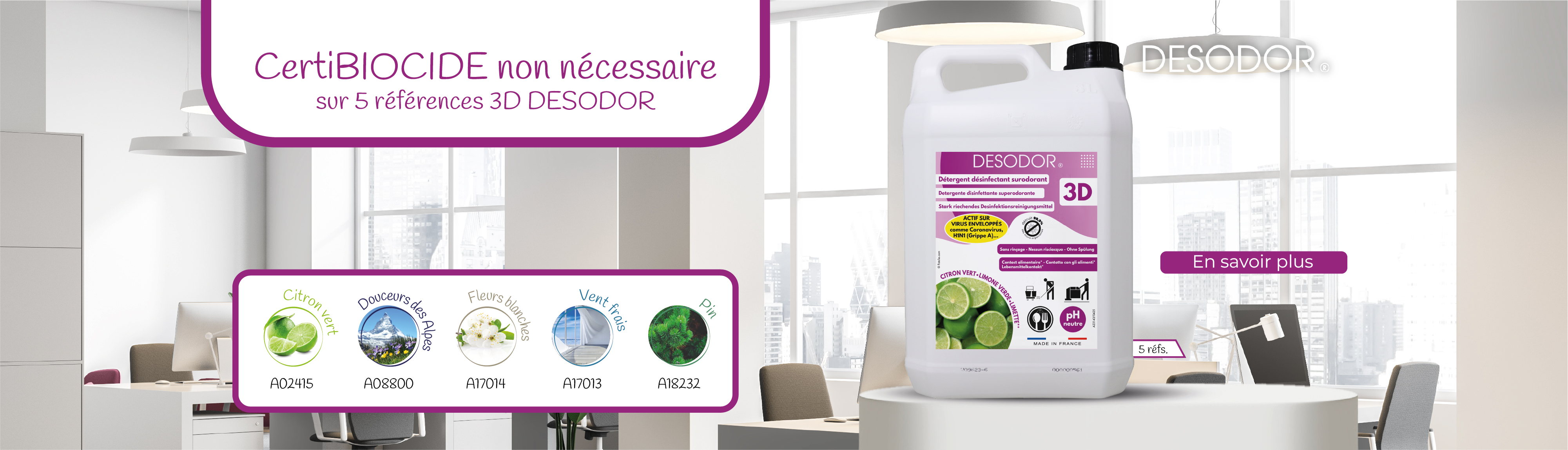 3D DESODOR SANS CERTIBIOCIDE