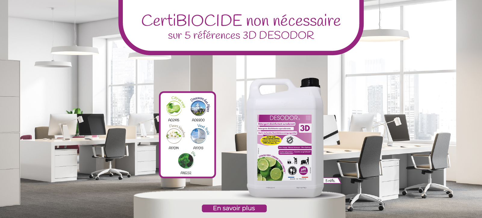 3D DESODOR SANS CERTIBIOCIDE