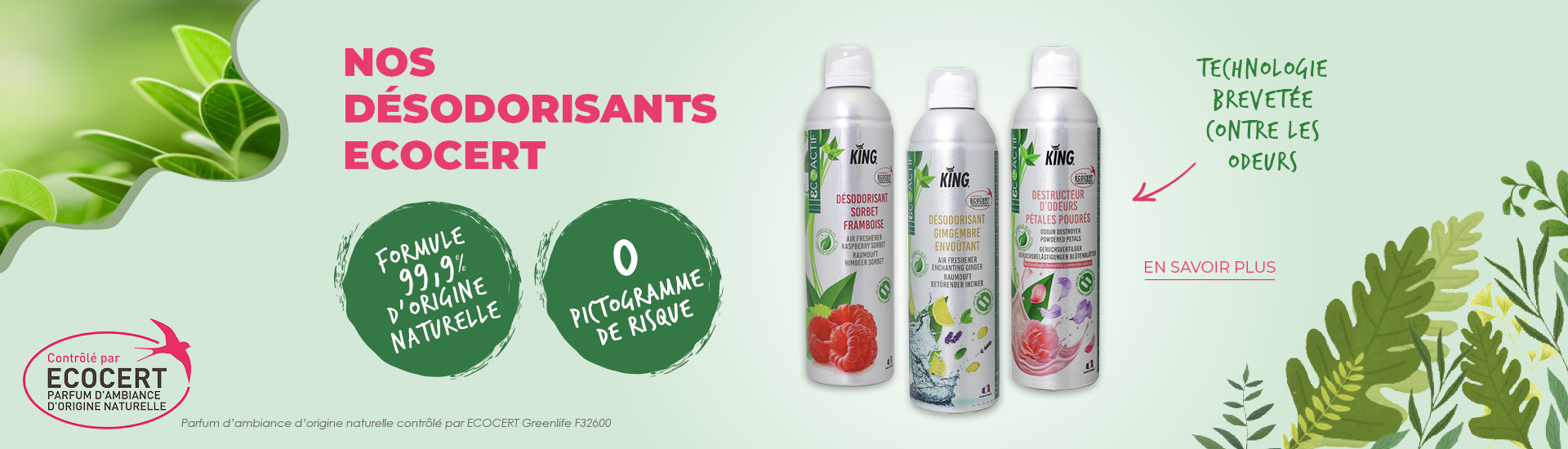 Désodorisants Ecocert King Sico