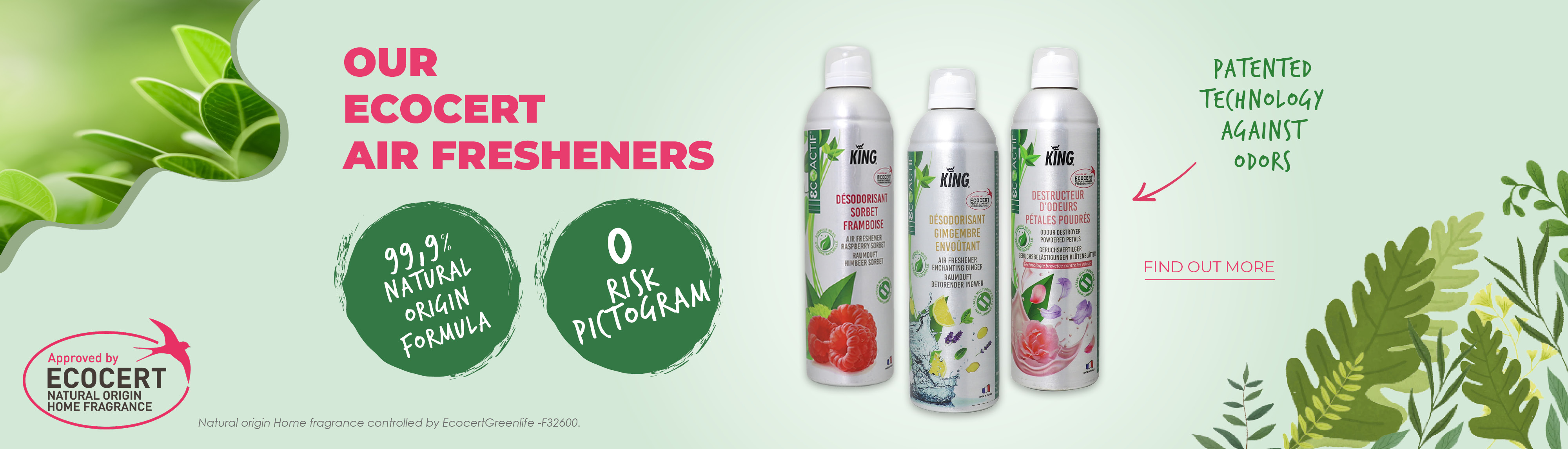 Désodorisants Ecocert King Sico