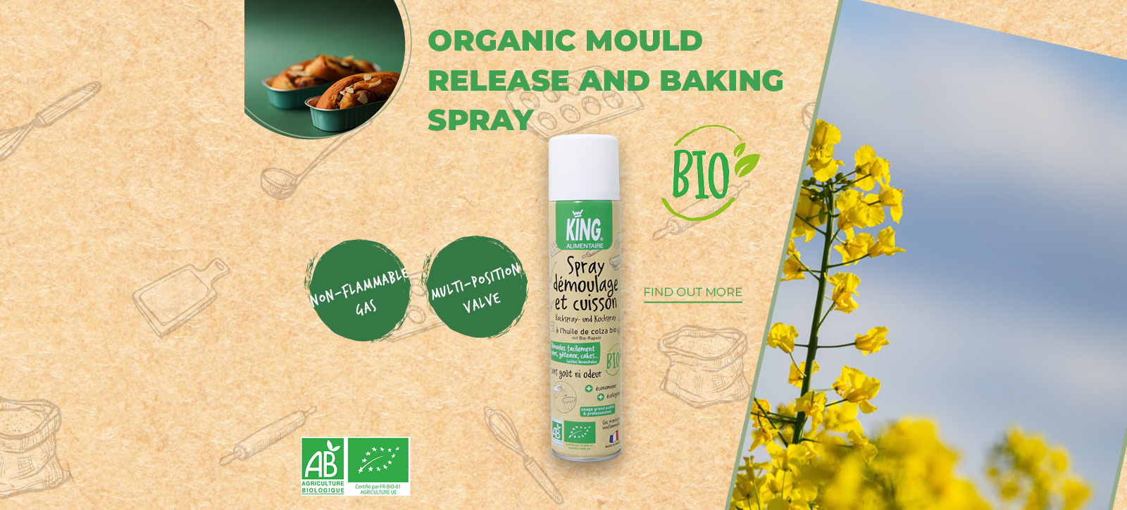 Spray démoulage bio