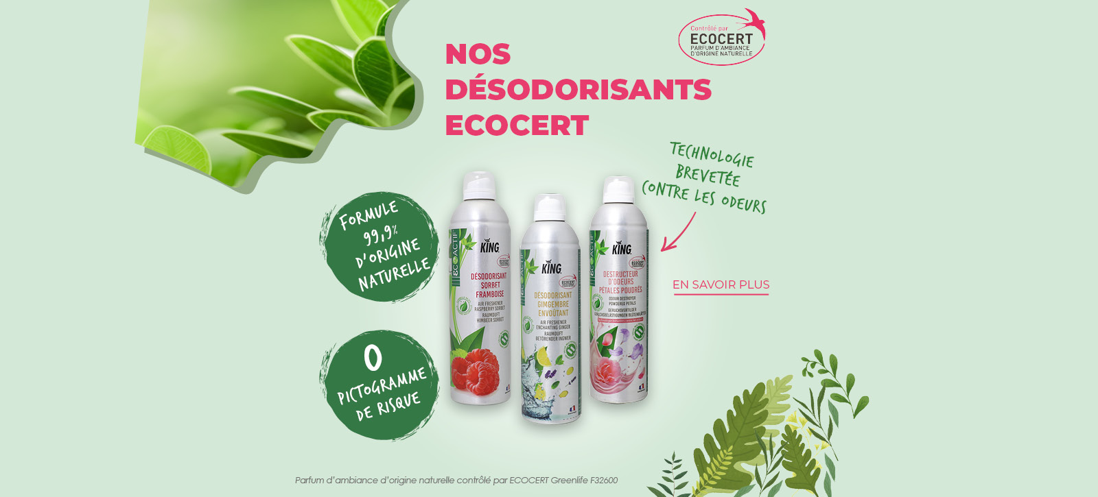 Désodorisants Ecocert King Sico