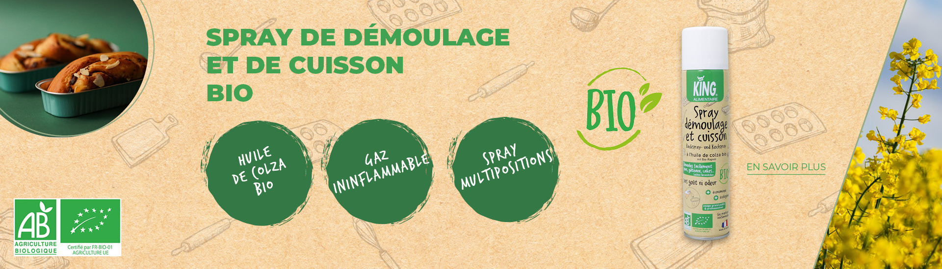 Spray démoulage bio