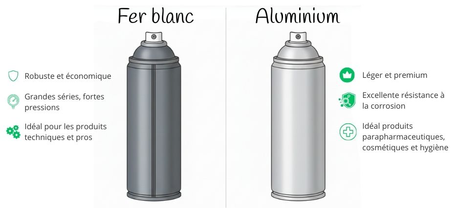 Boîtiers Fer vs Aluminium