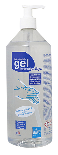 Gel Hydroalcoolique King en Flacon Pompe de 1L