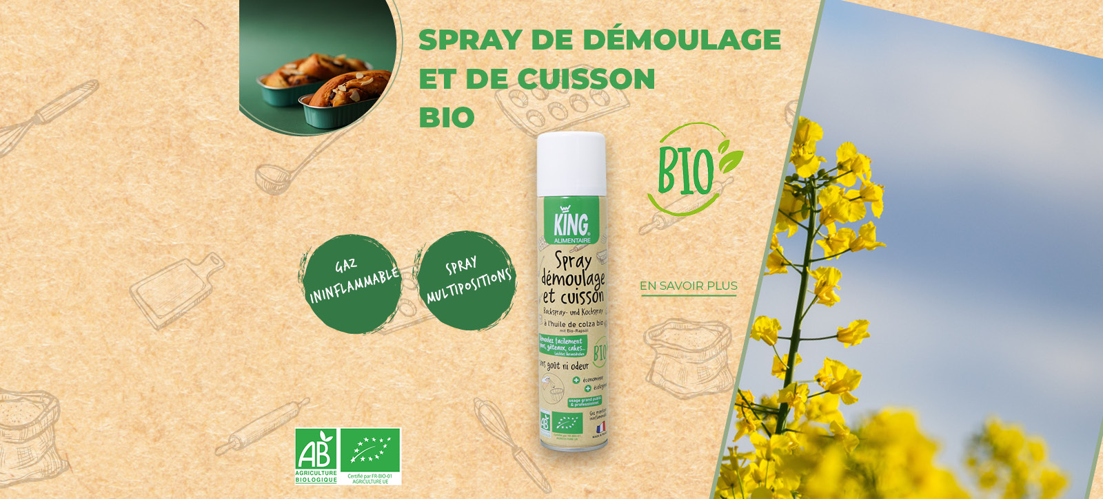 Spray démoulage bio